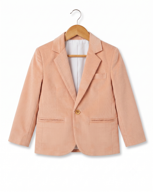 Boys Peach Corduroy Blazer