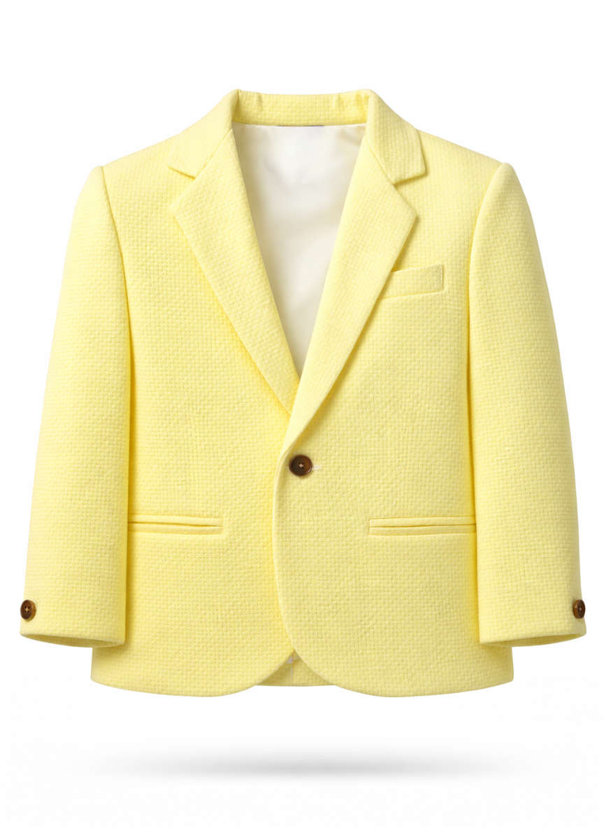Boys Lemon Textured Blazer