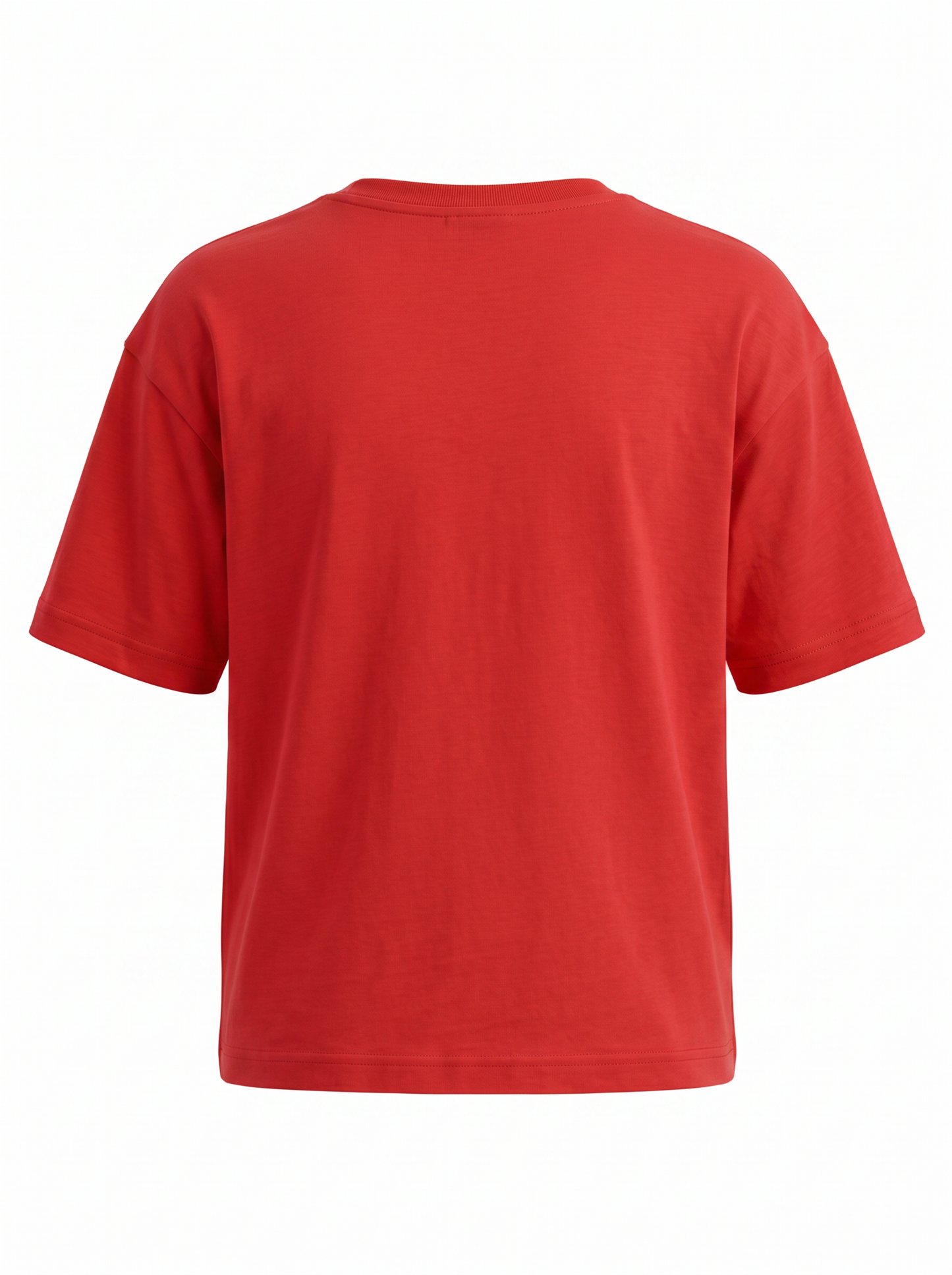 Boys Graphic Printed Drop-Shoulder Cotton T-Shirt - Red