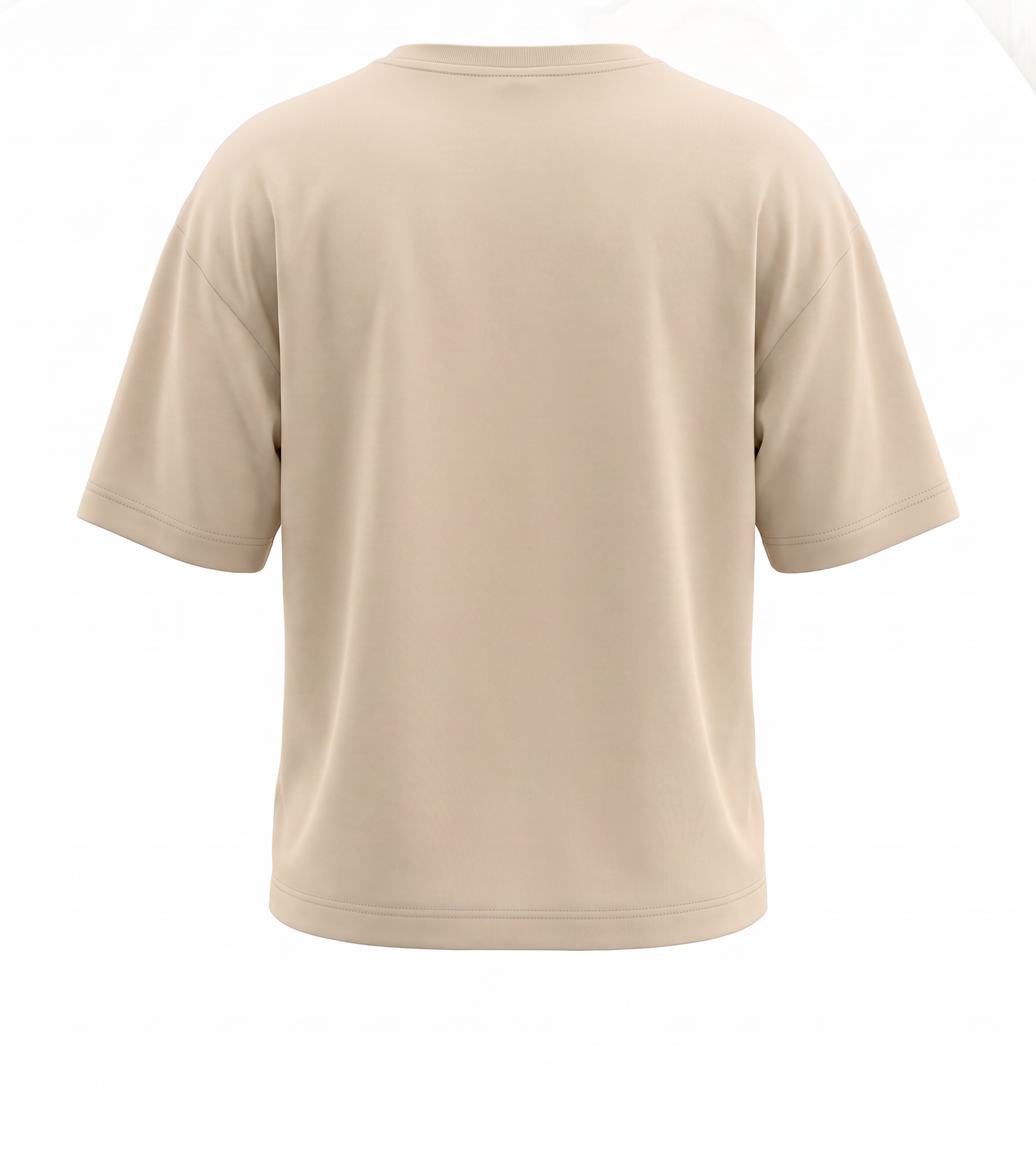 Boys Graphic Printed Drop-Shoulder Sleeves T-Shirt - Beige