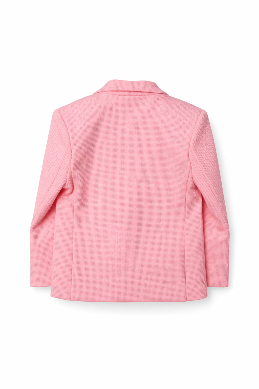 Boys Pink Micro-Textured Thin Blazer