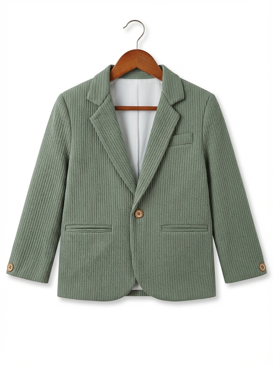 Boys Green Corduroy Blazer