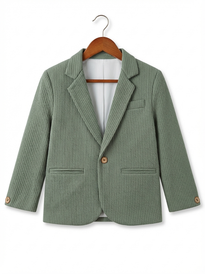 Boys Green Corduroy Blazer