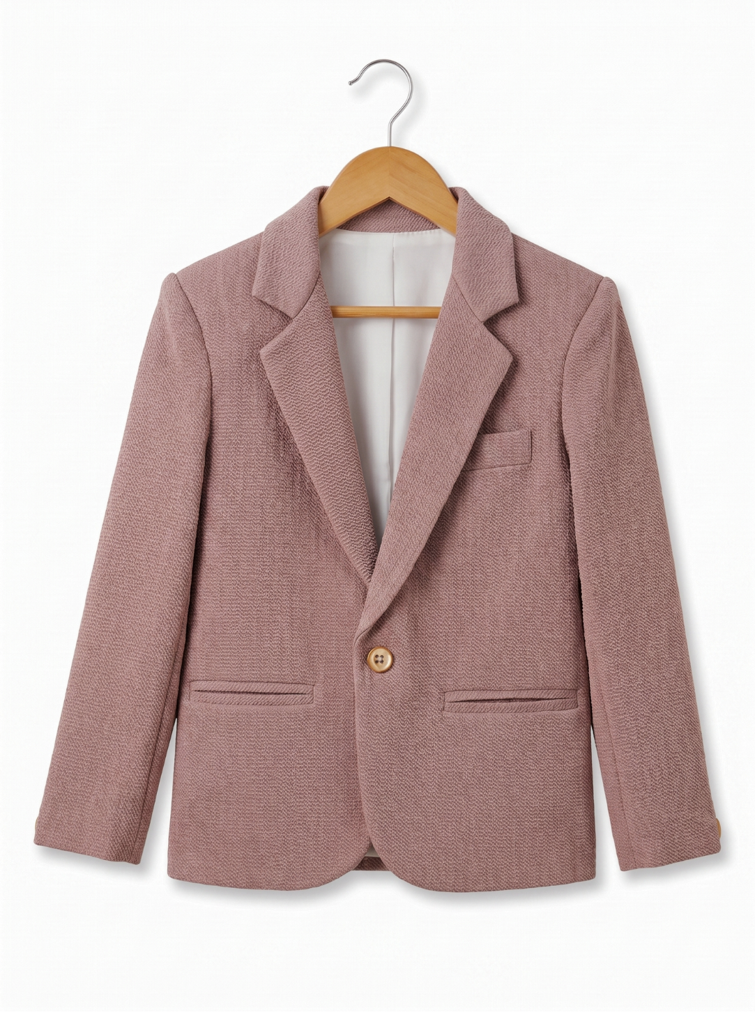 Boys Dusty Rose Textured Blazer