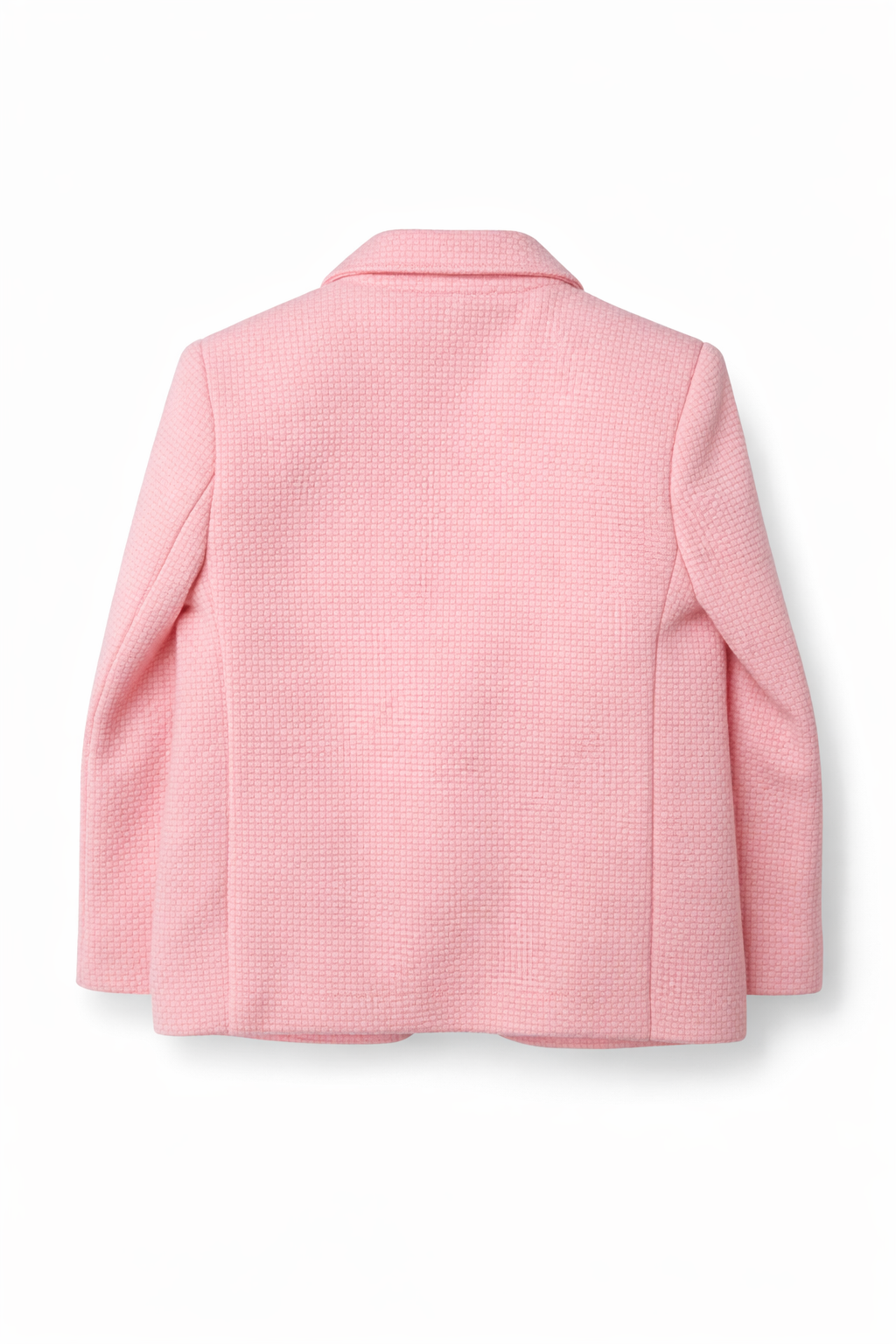 Boys Pink Textured Thin Blazer