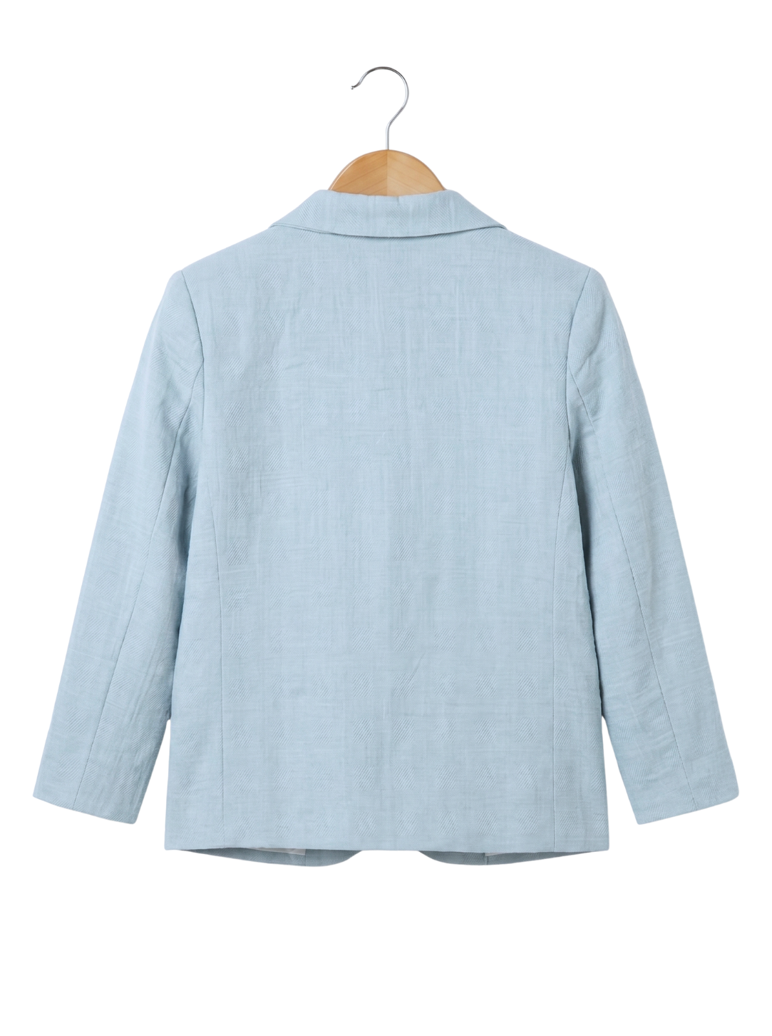 Boys Sky Blue Textured Blazer