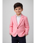 Boys Pink Micro-Textured Thin Blazer
