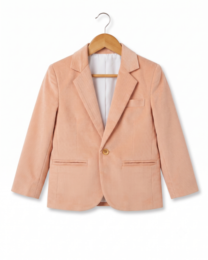 Boys Peach Corduroy Blazer