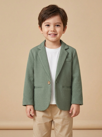 Boys Green Corduroy Blazer