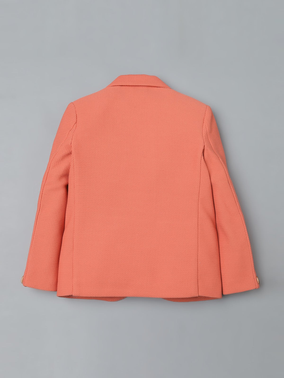 Boys Peach Textured Blazer