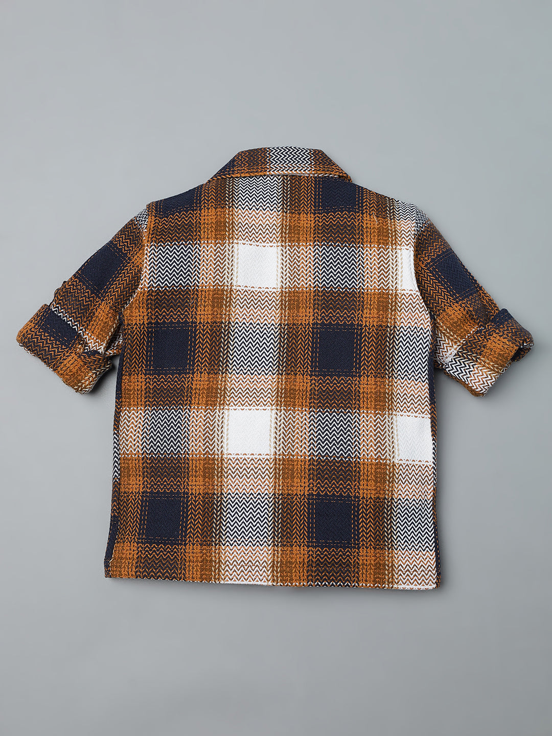 Boys Brown & Black Plaid Shirt