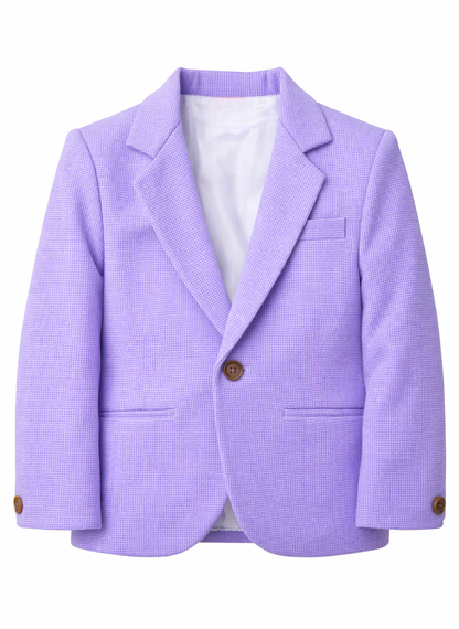 Boys Purple Textured Blazer