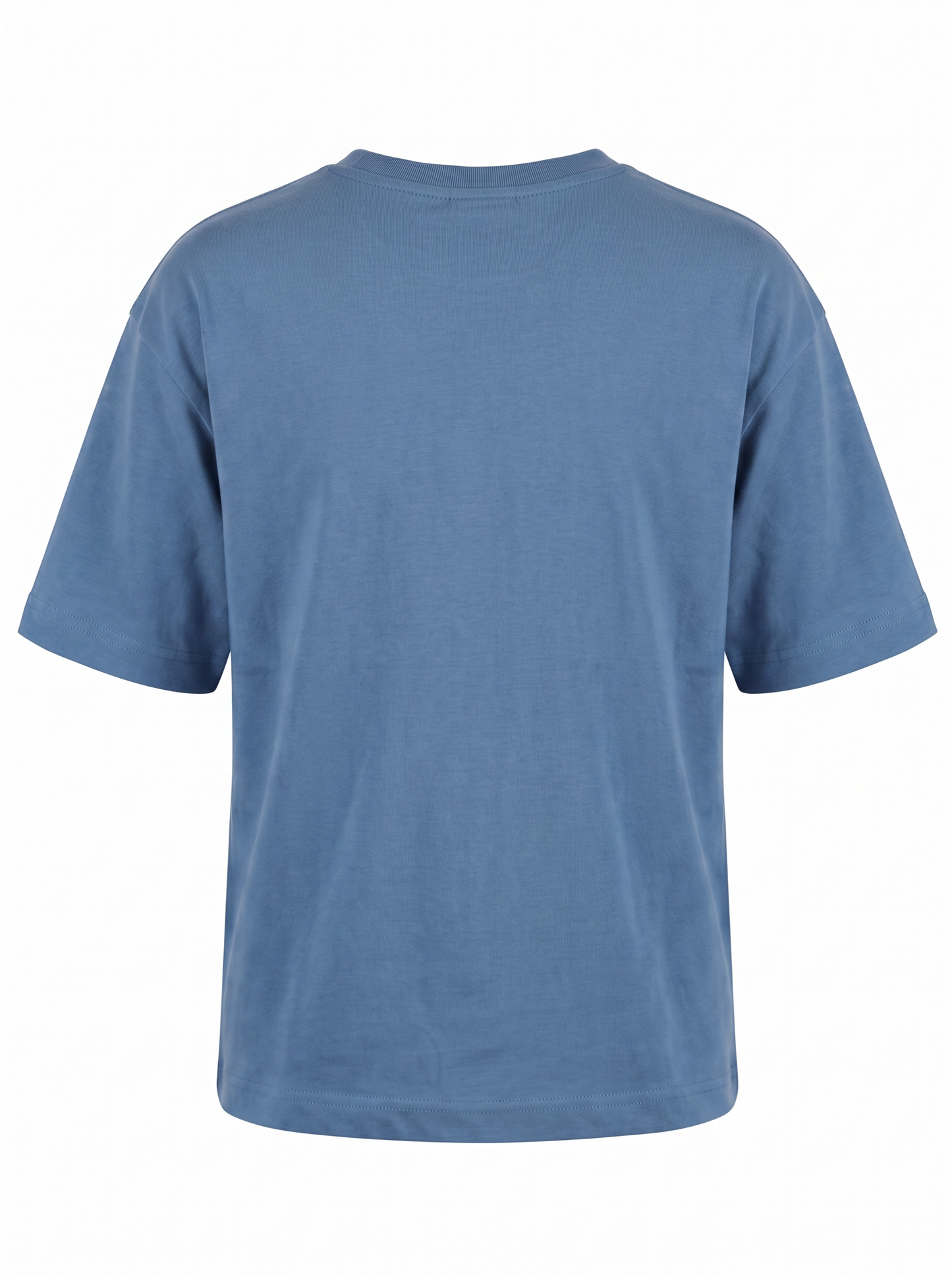 Boys Graphic Printed Drop-Shoulder Sleeves T-Shirt - Blue