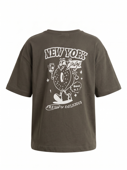 Boys GraphicBack Printed Drop-Shoulder Cotton T-Shirt - Grey