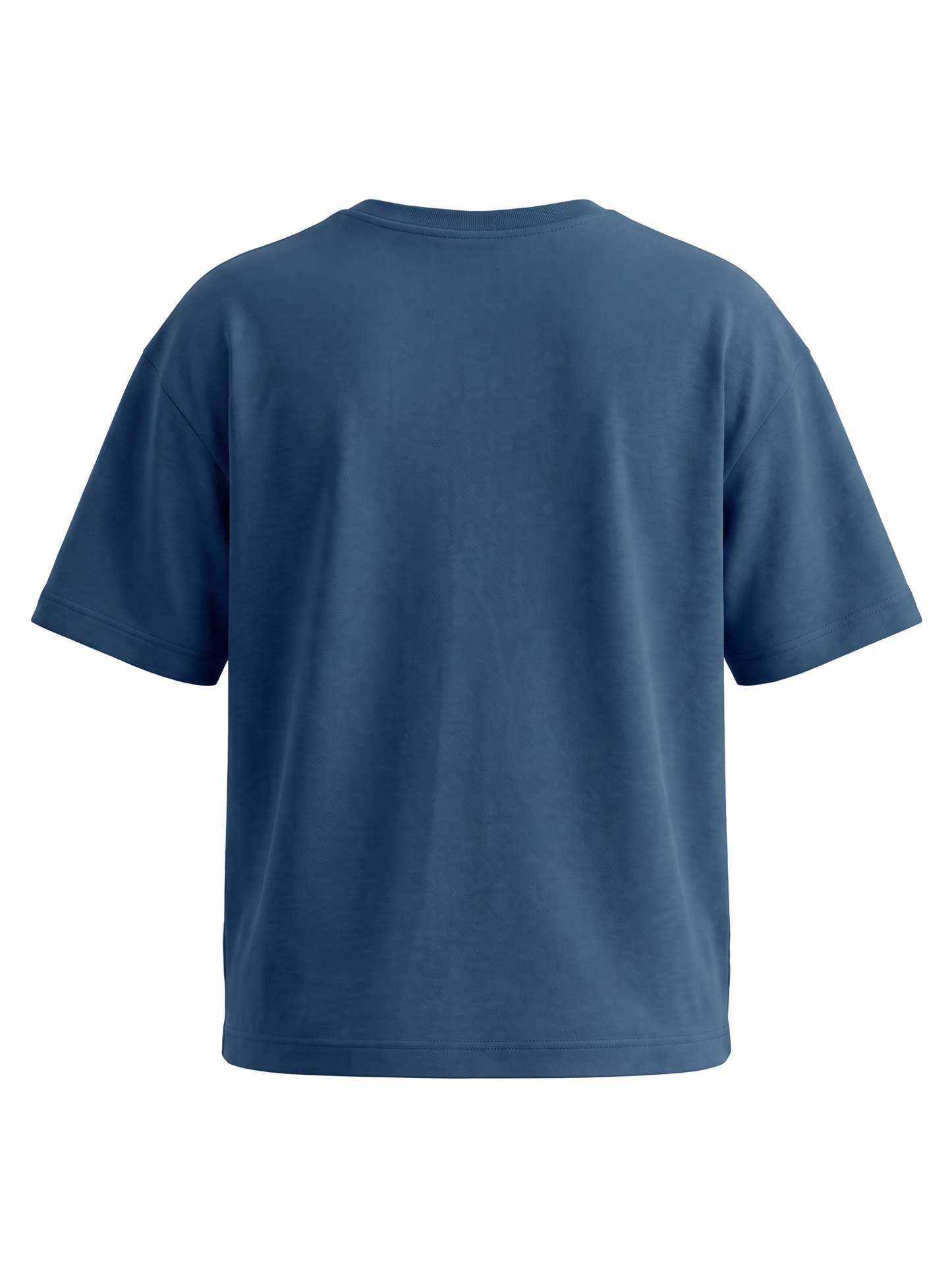Boys Graphic Printed Drop-Shoulder Cotton T-Shirt - Blue (A)