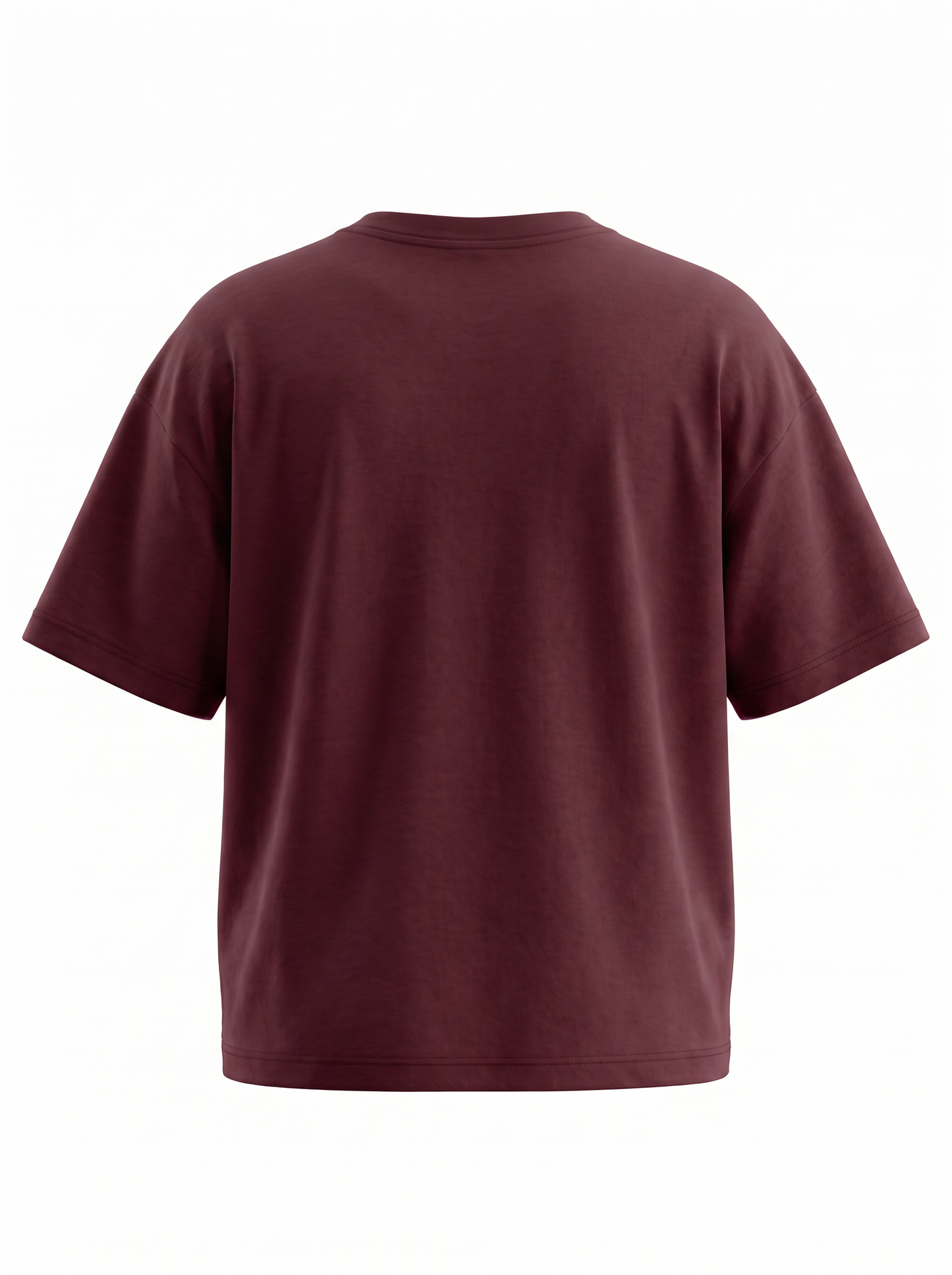 Boys Graphic Printed Drop-Shoulder Cotton T-Shirt - Maroon