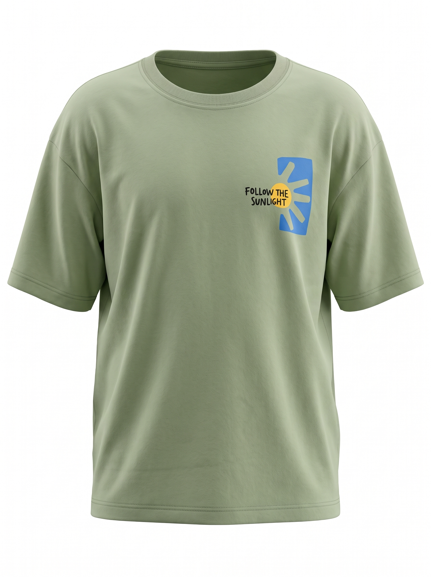 Boys Graphic Printed Drop-Shoulder Cotton T-Shirt - Green