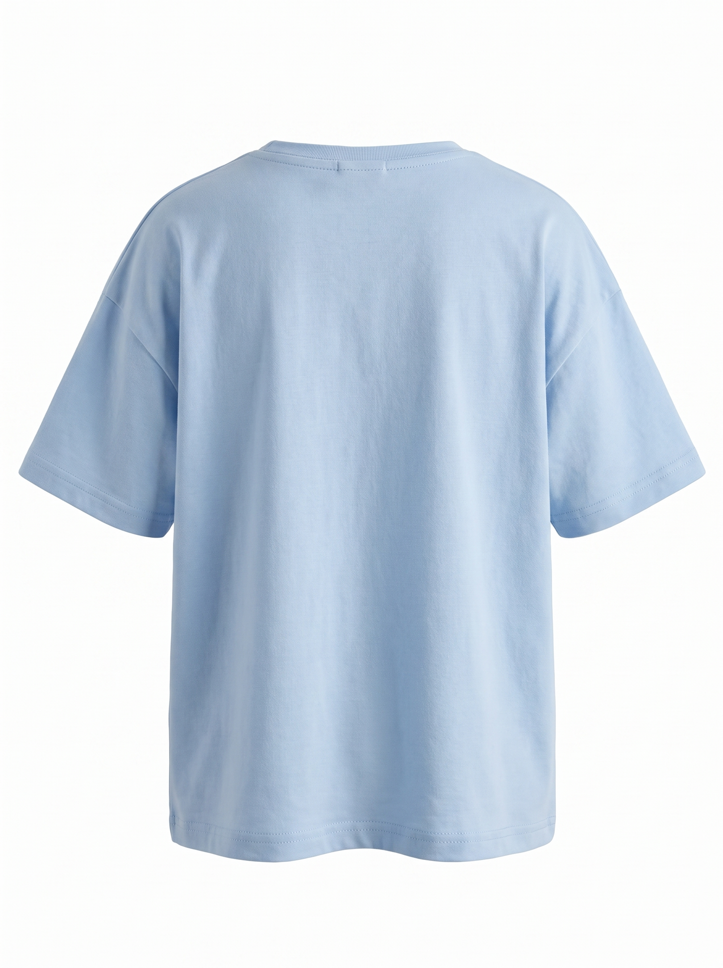 Boys Graphic Printed Drop-Shoulder Cotton T-Shirt - Light Blue