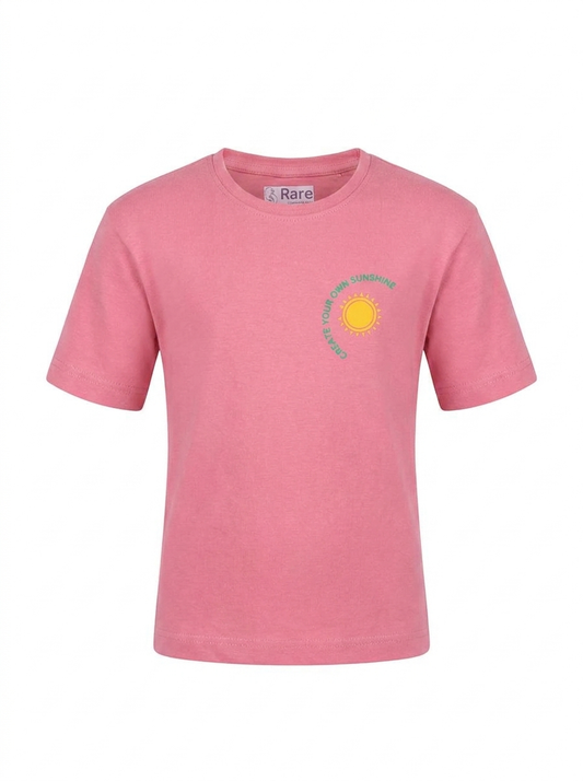 Boys Graphic Printed Drop-Shoulder Sleeves Pure Cotton T-Shirt - Peach