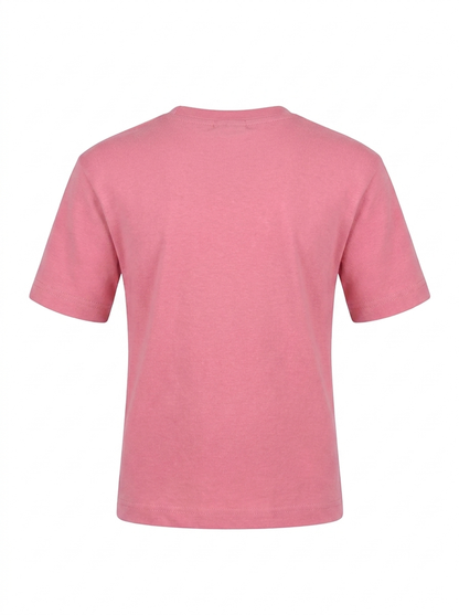 Boys Graphic Printed Drop-Shoulder Sleeves Pure Cotton T-Shirt - Peach