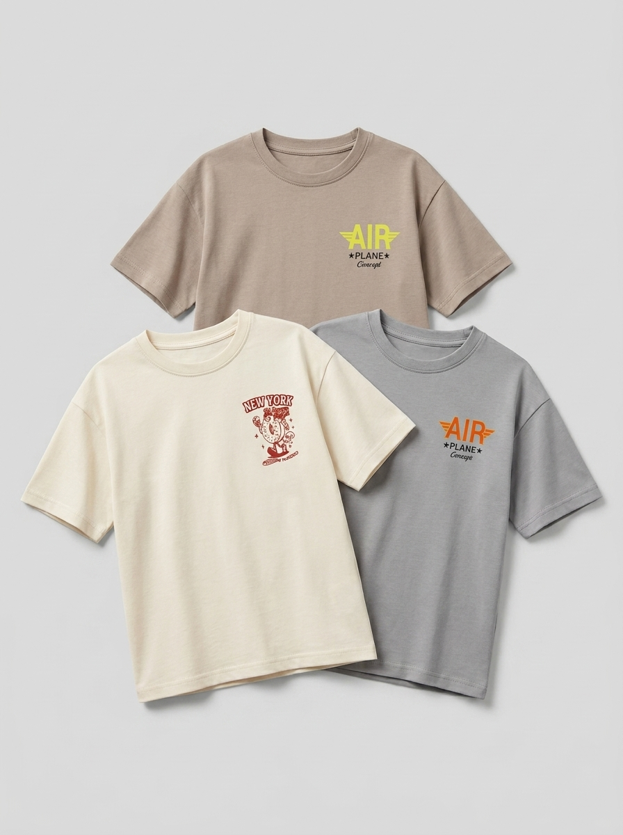 Boys Tee Pack of 3 — Premium Backs | 3 for ₹999